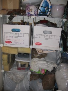 Craft closet mess