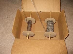 Cardboard box lazy kate