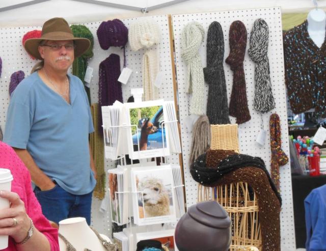 Dad, contemplating our setup.